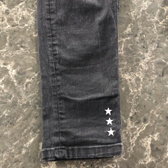 Black Graphic Print/Patch Jeggings - Picture 5 of 6